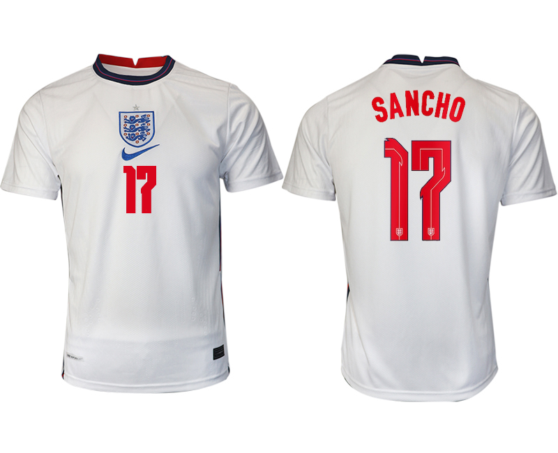 Men 2021 Europe England home AAA version #17 soccer jerseys